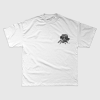 Image 1 of White black rose Tee