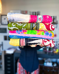Image 1 of Kantha Quilt - Vintage, Handmade, Reversible, OOAK