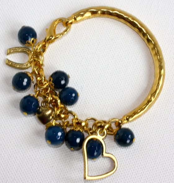 Image of Golden blue heart