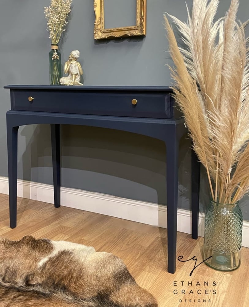 Image of Dark blue bedsides & dressing table 