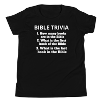 Image 1 of Unisex Youth Short Sleeve T-Shirt (Bible trivia 1)