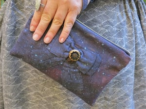 Image of Clutch bag - bow and button