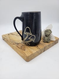Image 2 of Black Mushroom Mug