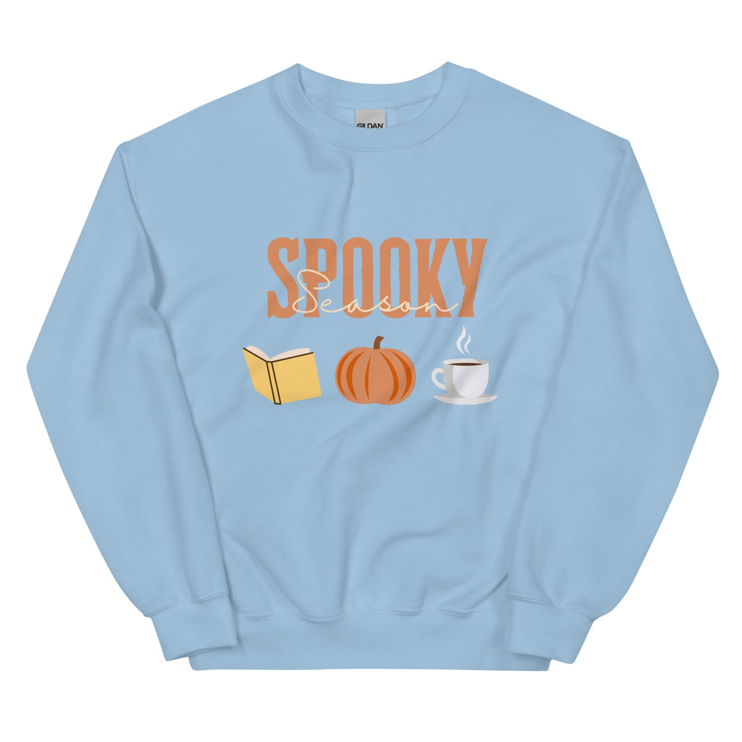 Image of Spooky season pumpkin book tea Unisex Sweatshirt