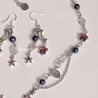 Image 4 of Crescent Blooms (Necklace and earrings set)