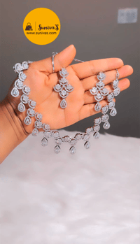 Image 5 of Runa-Stunning AD Necklace Set  with Earrings