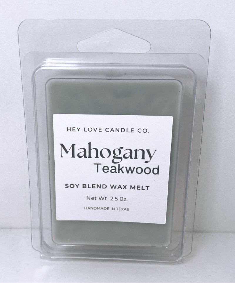 Gentlemen's Teakwood Wax Melts (4 Pack) Mahogany Teakwood and Musk Scented  Soy