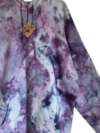 Image 5 of 2XL Unisex Comfort Wash Hoodie in Muted Purple Haze Ice Dye