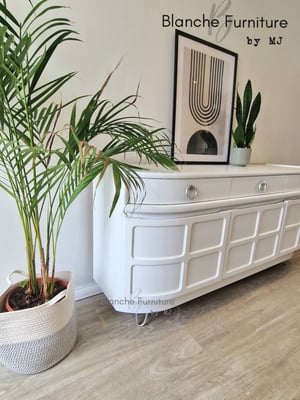 Image of Gorgeous Nathan Curved Sideboard in a vibrant white