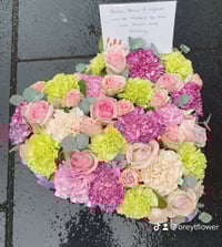 Carnation and rose heart 