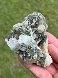 Image 4 of Green Apophyllite, Scolecite & Stilbite Specimen | India #3040