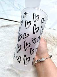 Image 4 of Doodle Hearts Cold Cup