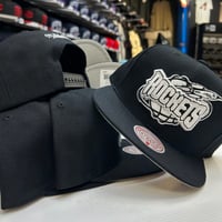 Image 1 of Mitchell & Ness Black- White custom HWC SnapBack 