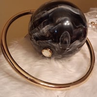 Image 3 of BLACK MARBLED EVENING BAG