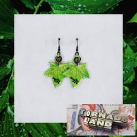 Leaf + Moth Egg Earrings