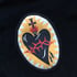 Black Sacred Heart Velvet Cushion Image 3