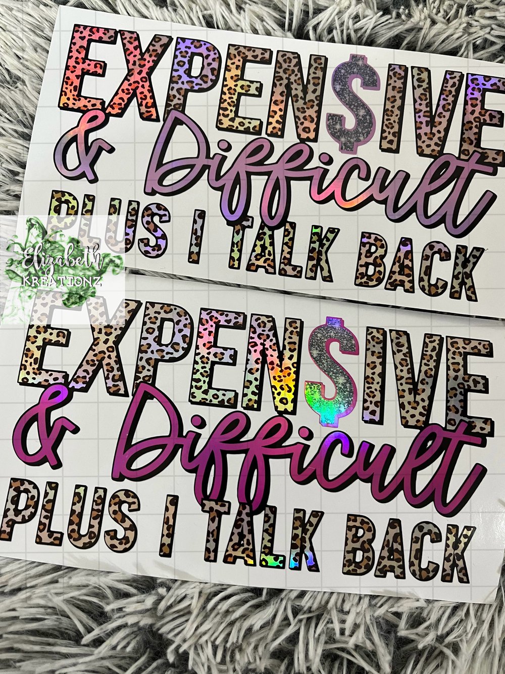 Plus I Talk Back Holographic Car Decal