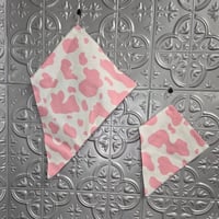 Pink Cow Print bandana 