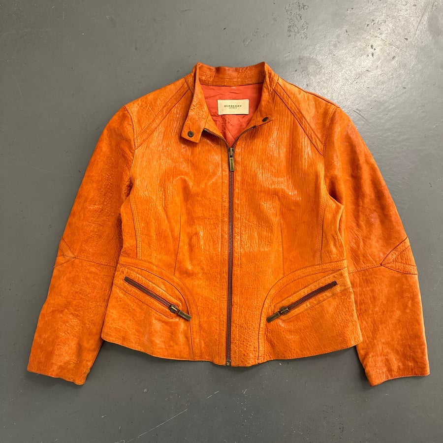Image of Women's Burberry leather jacket, size medium