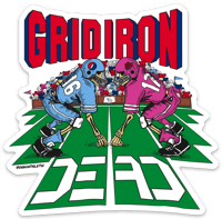 Gridiron Dead Football Sticker