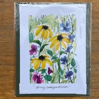 Image 1 of chicory, sweet pea & Susan -print