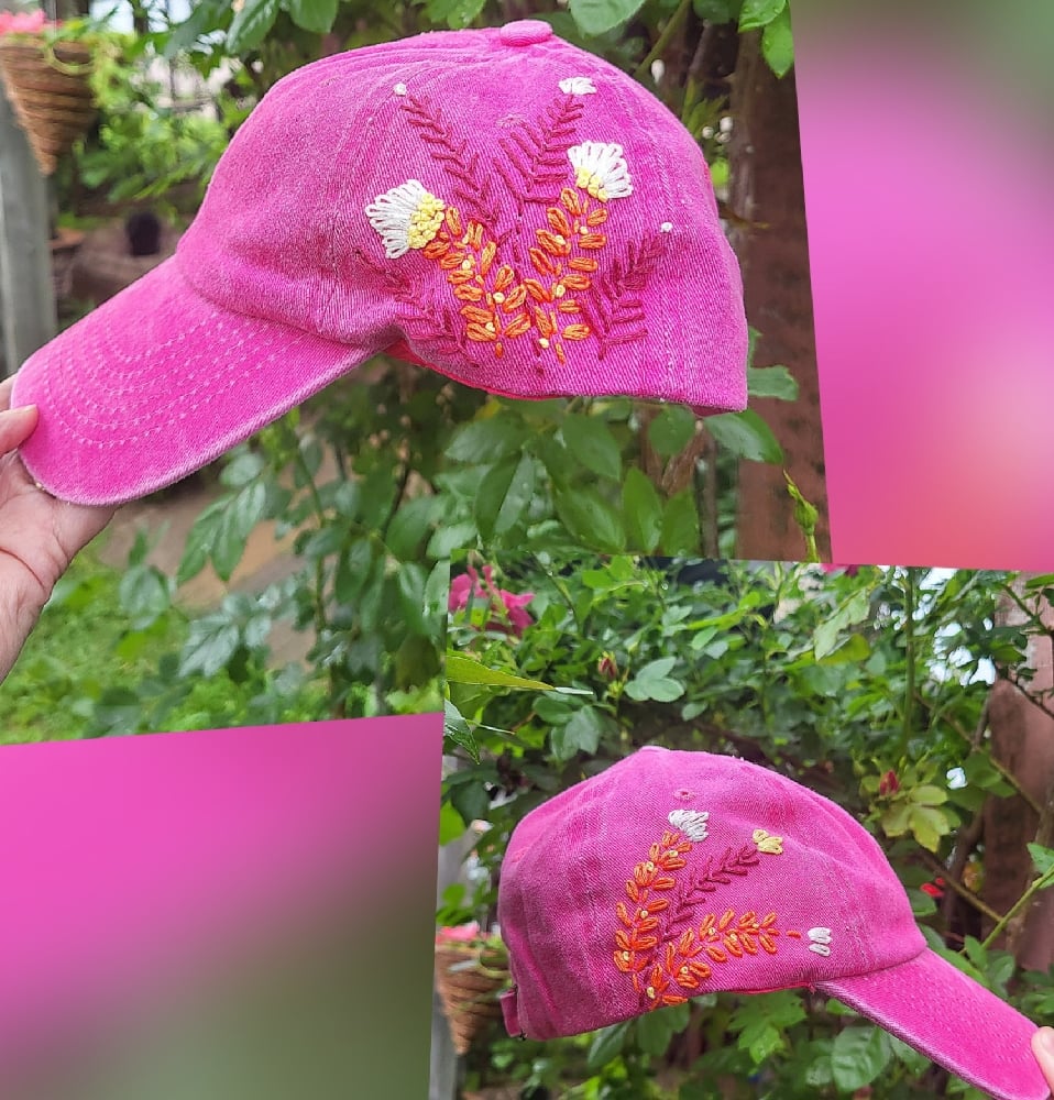 Image of Embroidered Baseball Cap Pink