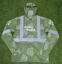 Image 1 of Hi Viz Anthurium Green Longsleeve with mask 