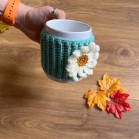 Image 4 of Crochet flower mug cosy - Various colours & designs