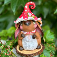 Image 1 of Stella the Mushroom Lop Bunny (Original Large Clay Sculpture)