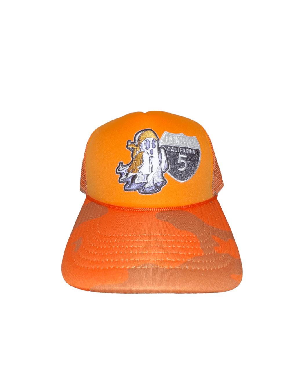 Orange Camo Trucker Hat 