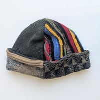 Image 1 of Upcycled Reversible Beanie Cotton Blend 26