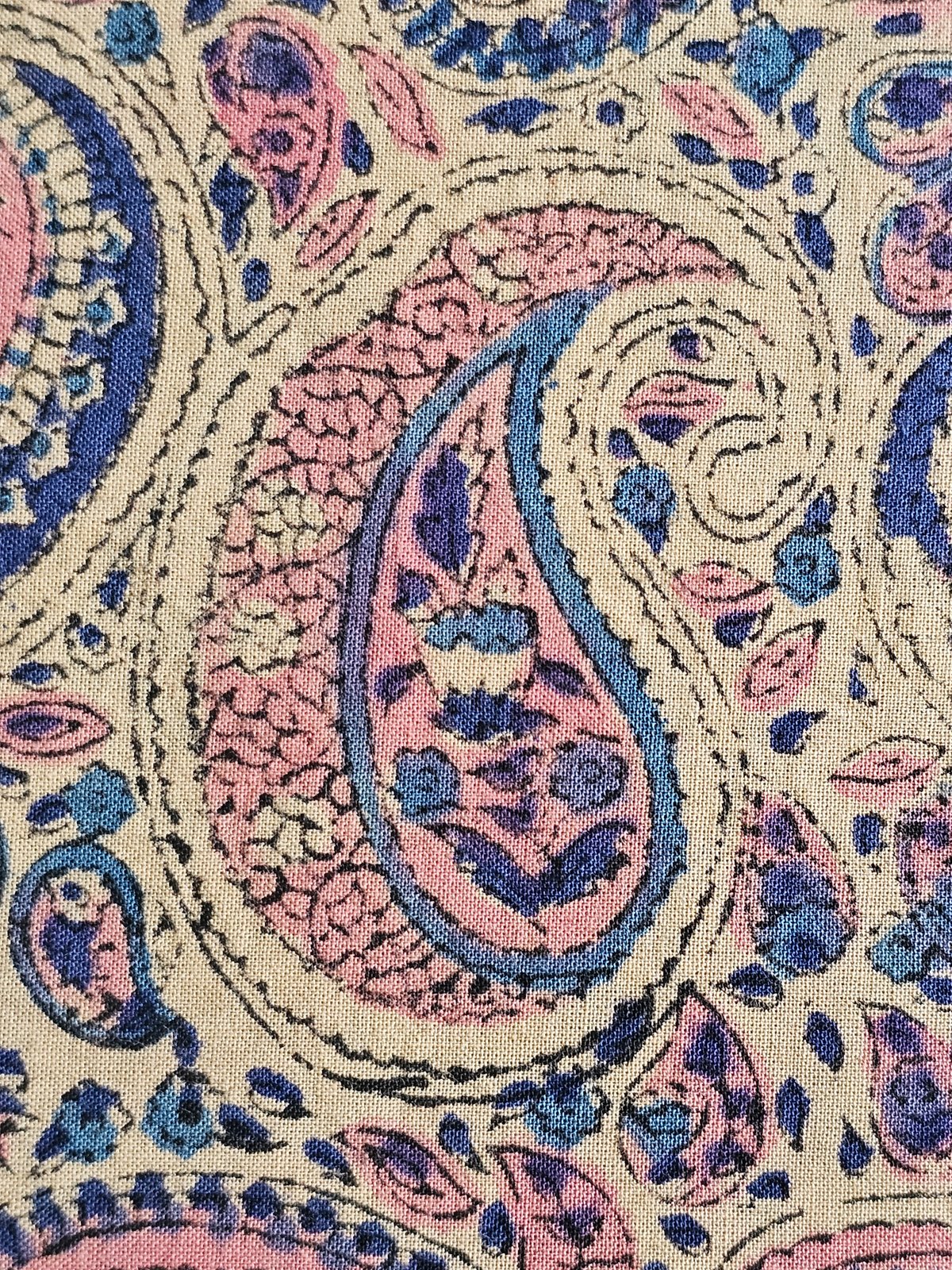 Image of Namaste fabric paisley rose