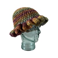Image 2 of Harvest Tiedye Crochet Ruffle Hat