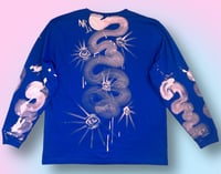Image 2 of ‘NEW MOON’ BLEACH PAINTED LONG SLEEVE T-SHIRT XL