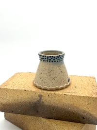Image 2 of mini blue dot vase
