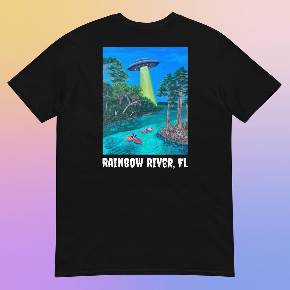 Image of Weird Florida Local Art Shirt | Rainbow River, FL UFO Abduction Shirt