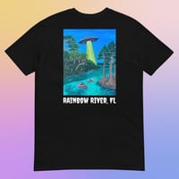 Image 2 of Weird Florida Local Art Shirt | Rainbow River, FL UFO Abduction Shirt
