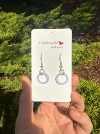 Image 1 of Purple hoop earrings 