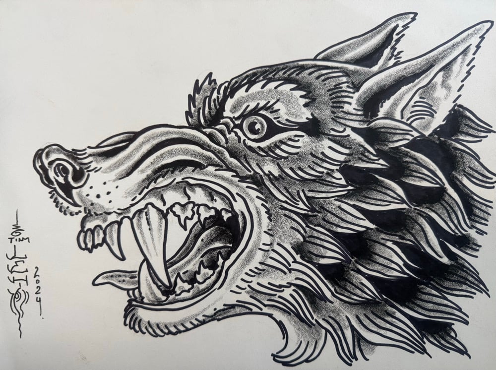 Image of Tim Lehi “Reapers & Wolves #25” Original Art