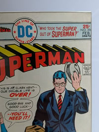 Image 4 of 1976 Vintage Superman #296 Framed Comic | 50 Year Old DC Wall Art | Bronze Age Key Storyline