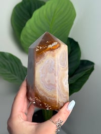 Image 3 of BANDED DRUZY AGATE TOWER -BRAZIL-