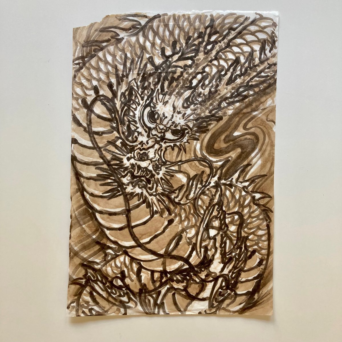 Towering Dragon 12”x18”