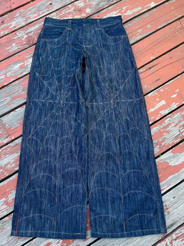 Image of denim web jeans
