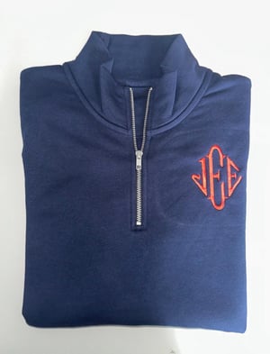 JEFFREY EPSTEIN 1/4 ZIP JACKET | Bando Embroidery