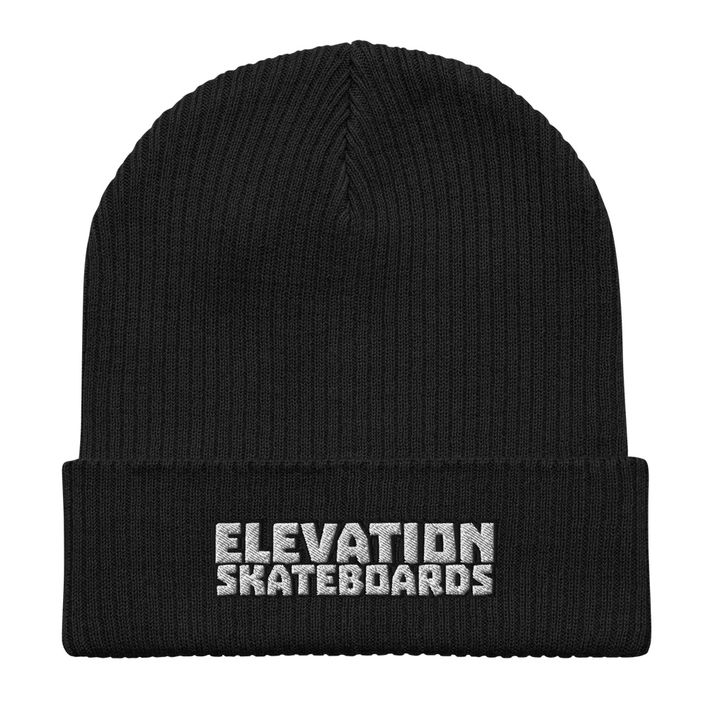 Organic cotton embroidered beanie 