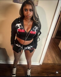 Image 1 of 2 piece Black & red set
