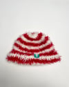 Red and white beanie