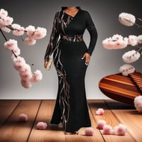 Image 2 of Geometric Elegance Mermaid Dress