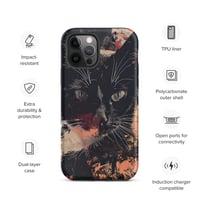 Image 13 of Beautiful Black Cat Face Splatter Painting Tough Case for iPhone®