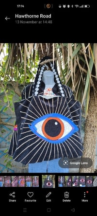 Image 3 of PRE-ORDER ONLY Wanderlust - Velvet evil eye oversized tote bag